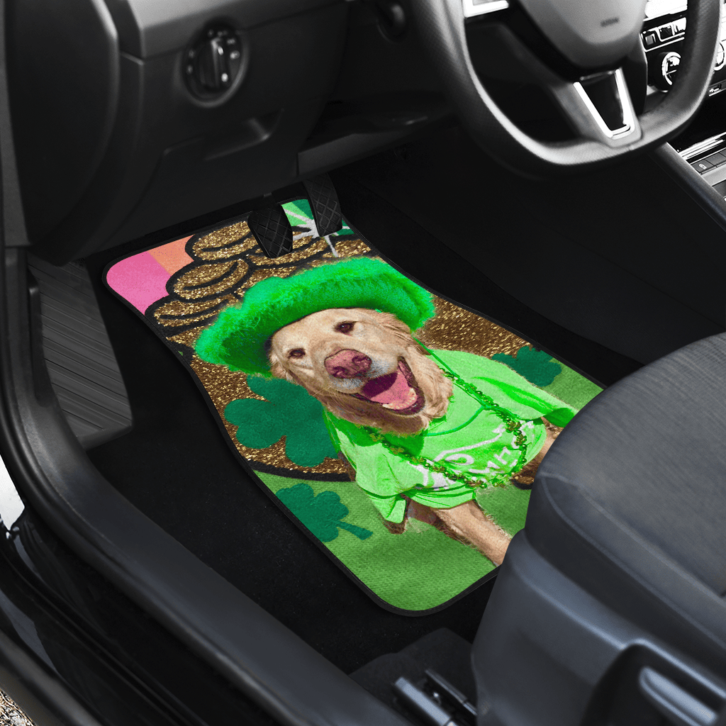 St Patrick Dog Car Floor Mats — view 3