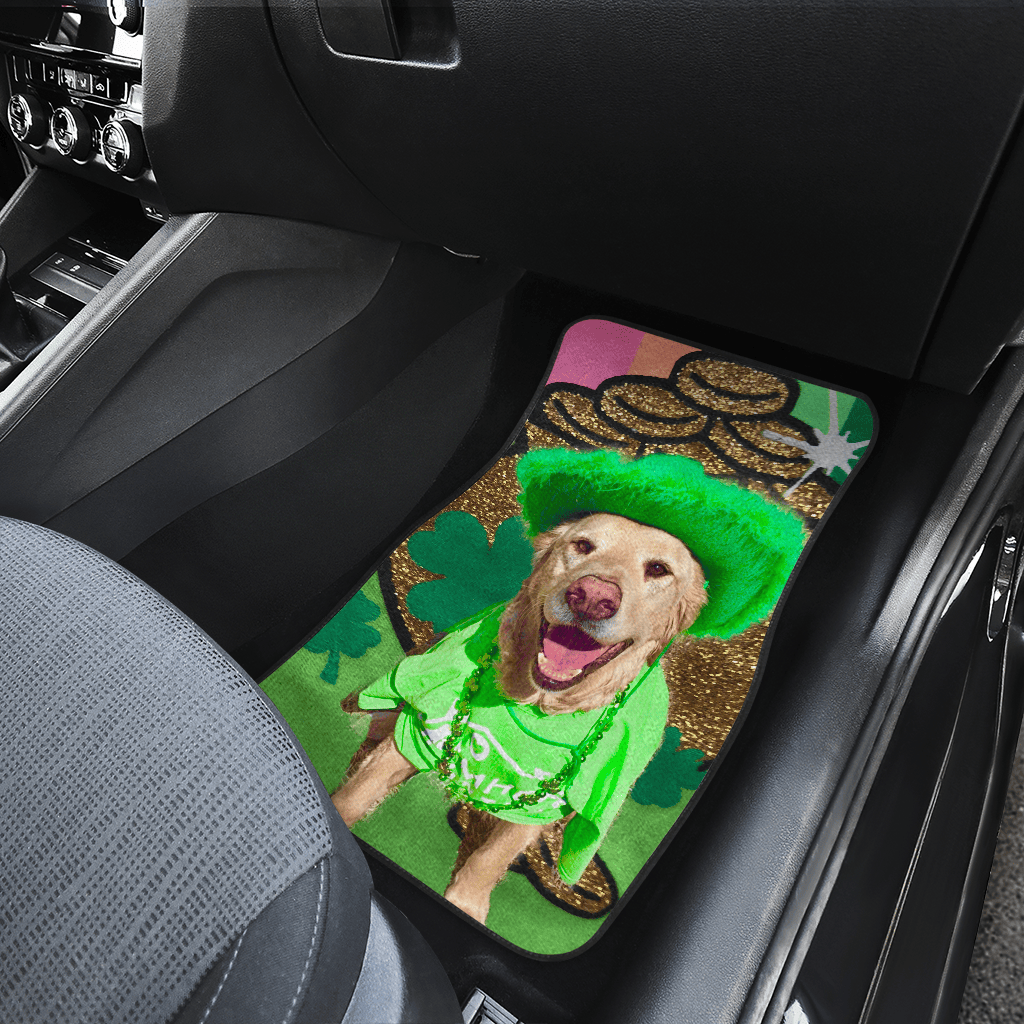 St Patrick Dog Car Floor Mats — view 4