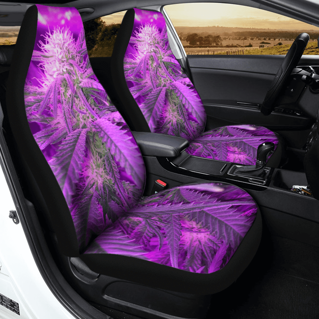 Purple Cannabis Car Seat Covers — view 2