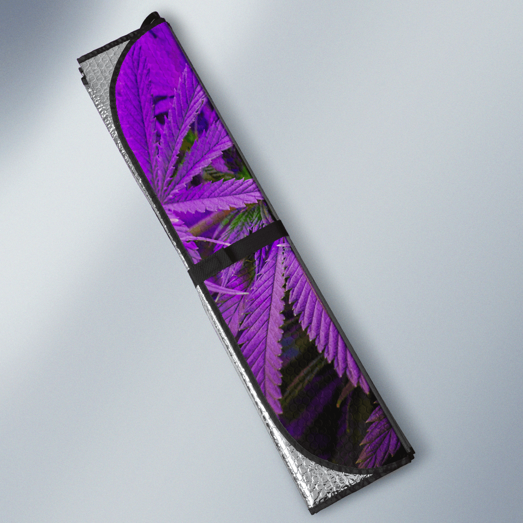 Purple Cannabis Auto Sun Shade — view 3