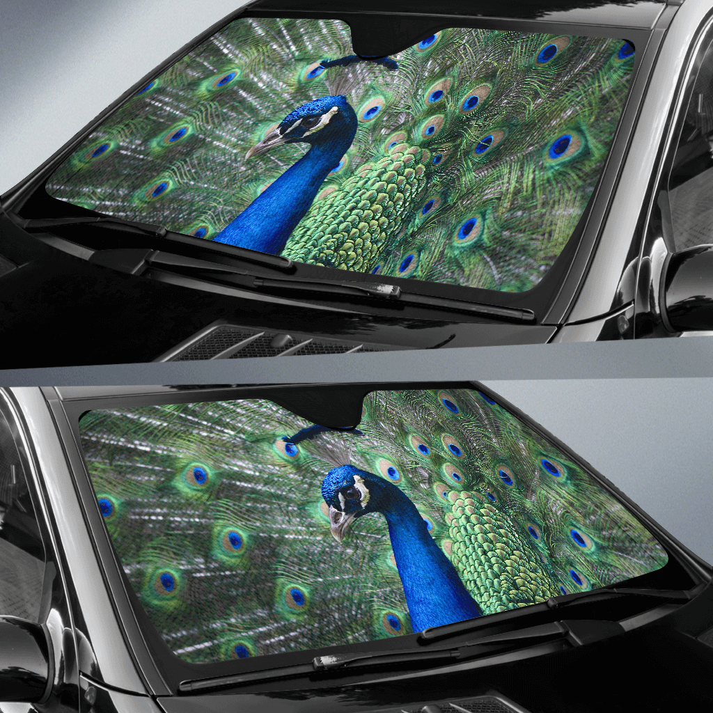 Peacock Auto Sun Shade — view 2