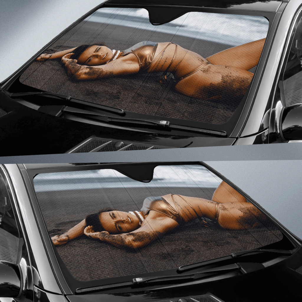 Sexy Woman Auto Sun Shade — view 2