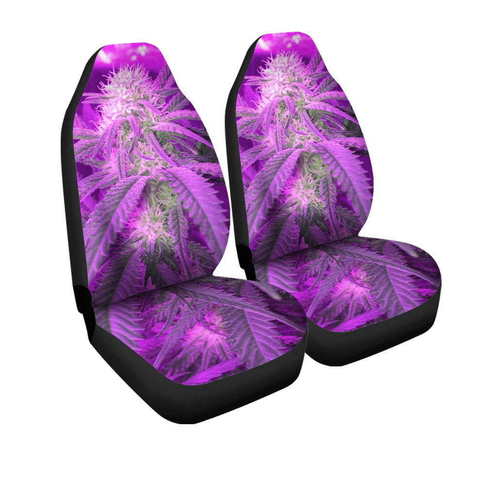Purple Cannabis Car Seat Covers — view 3