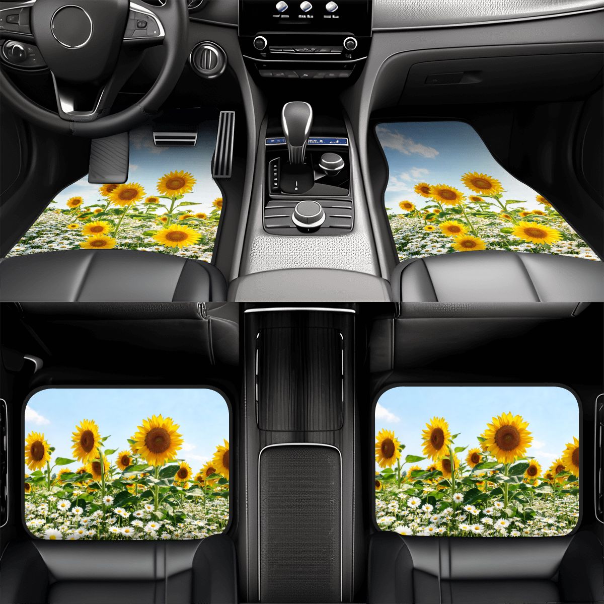 Daisies & Sunflowers Car Floor Mats — view 3