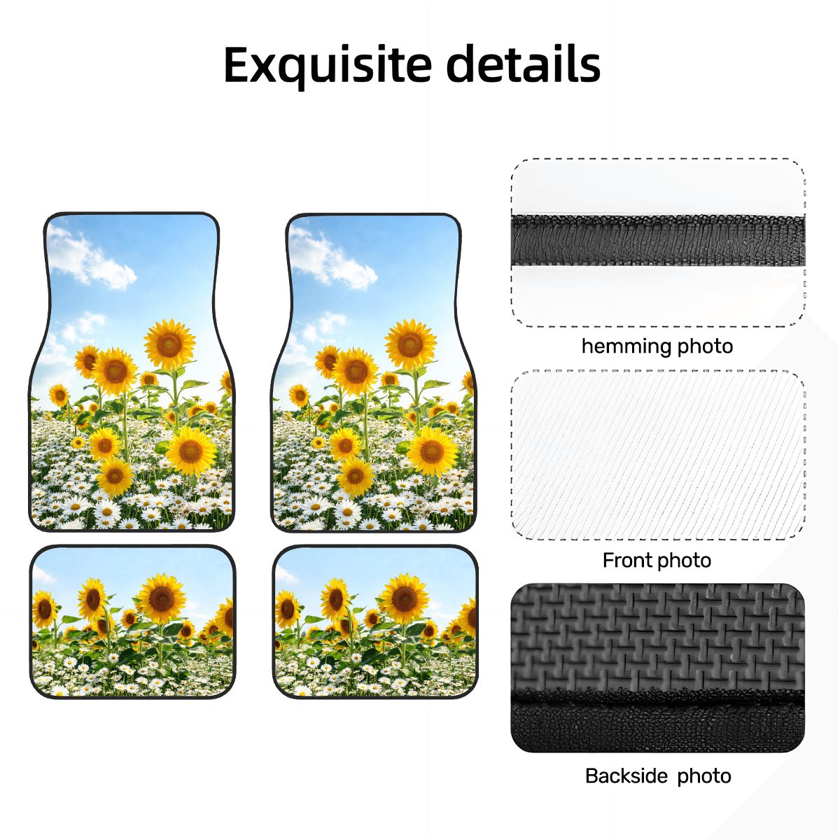 Daisies & Sunflowers Car Floor Mats — view 4