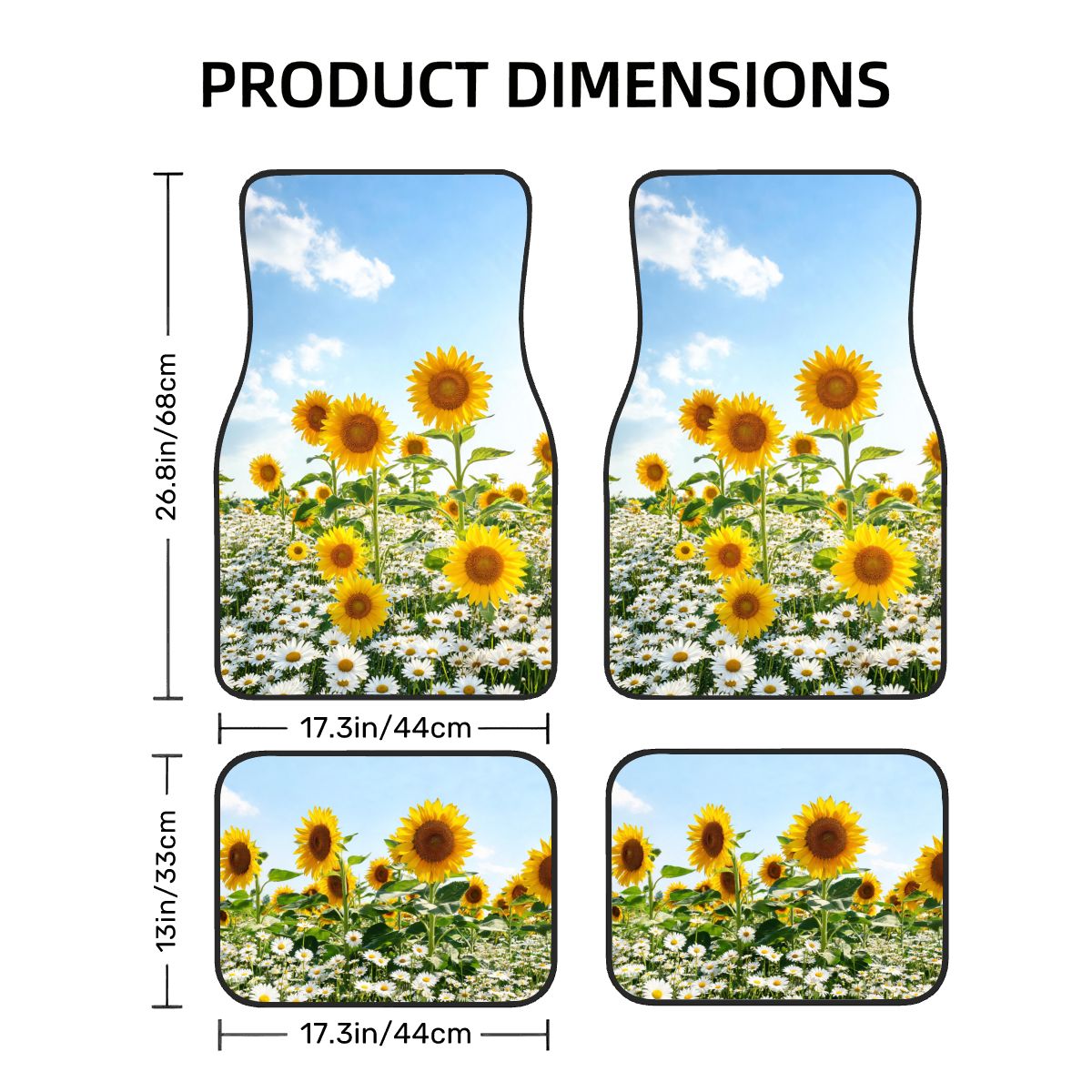 Daisies & Sunflowers Car Floor Mats — view 5