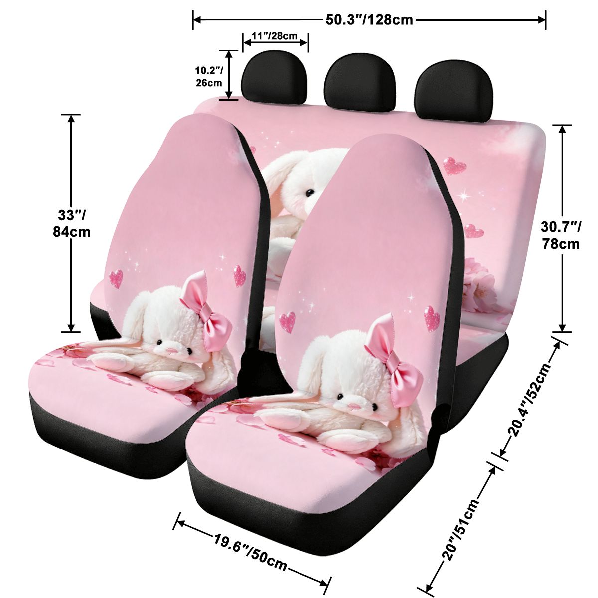 Girly Vibes Car Seat Covers Set — view 2