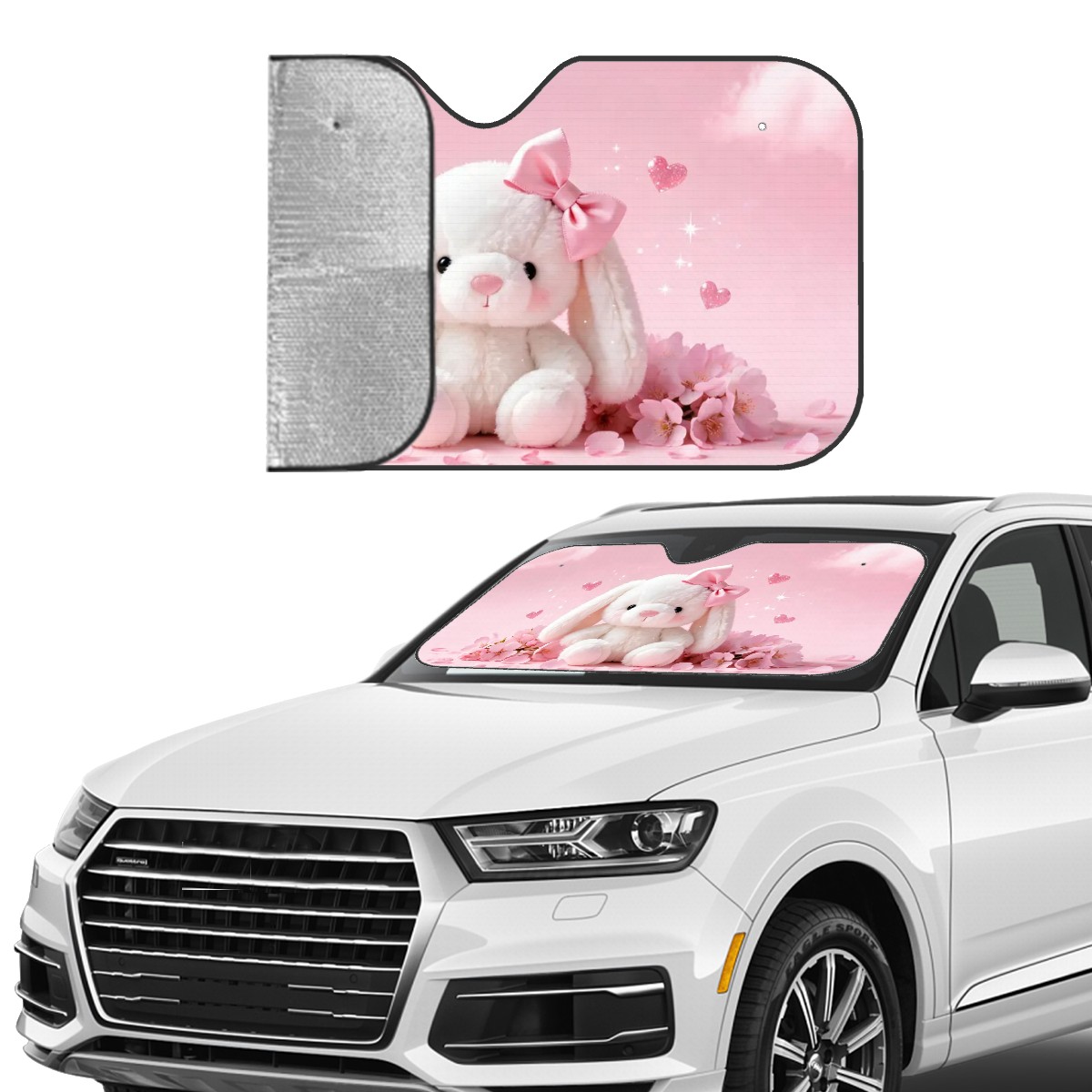 Girly Vibes Car Sun Shade — view 2