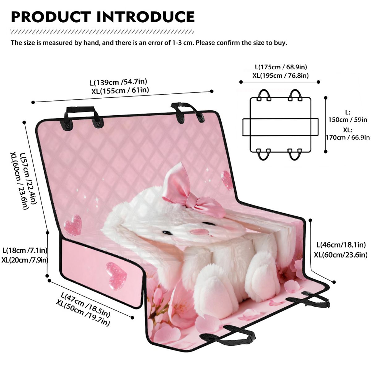 Girly Vibes Dog Car Seat Cover — view 2