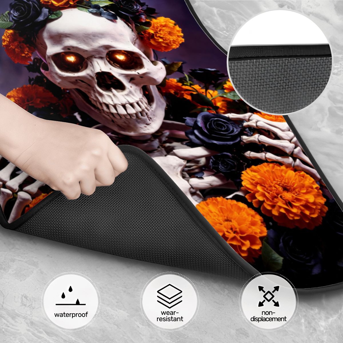 Halloween Flower Car Floor Mats — view 4