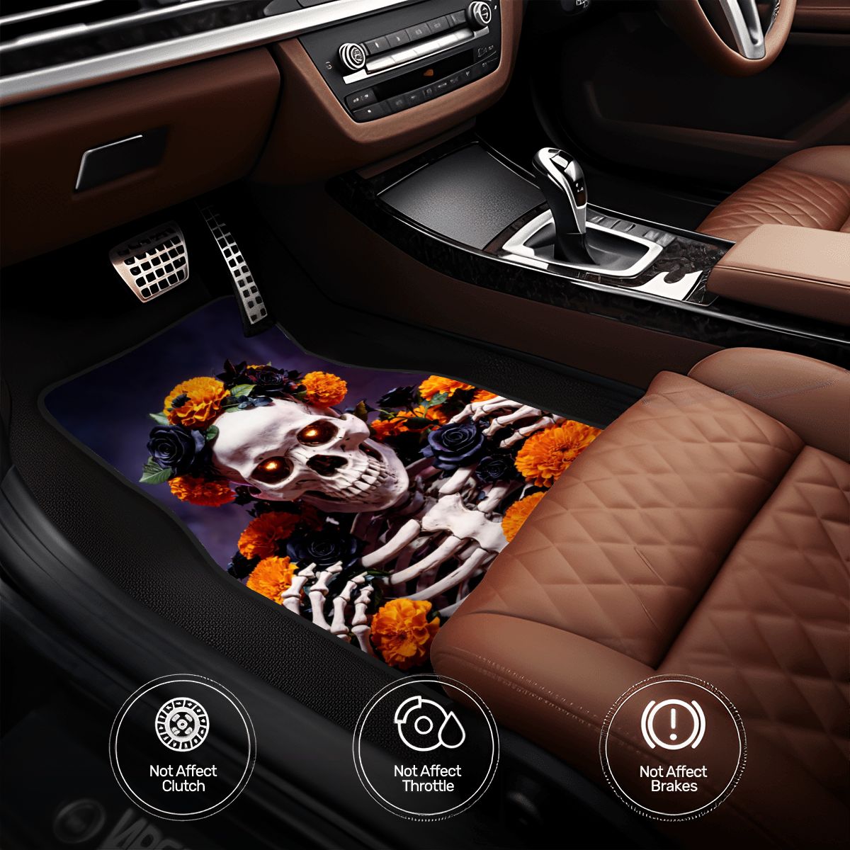 Halloween Flower Car Floor Mats — view 5
