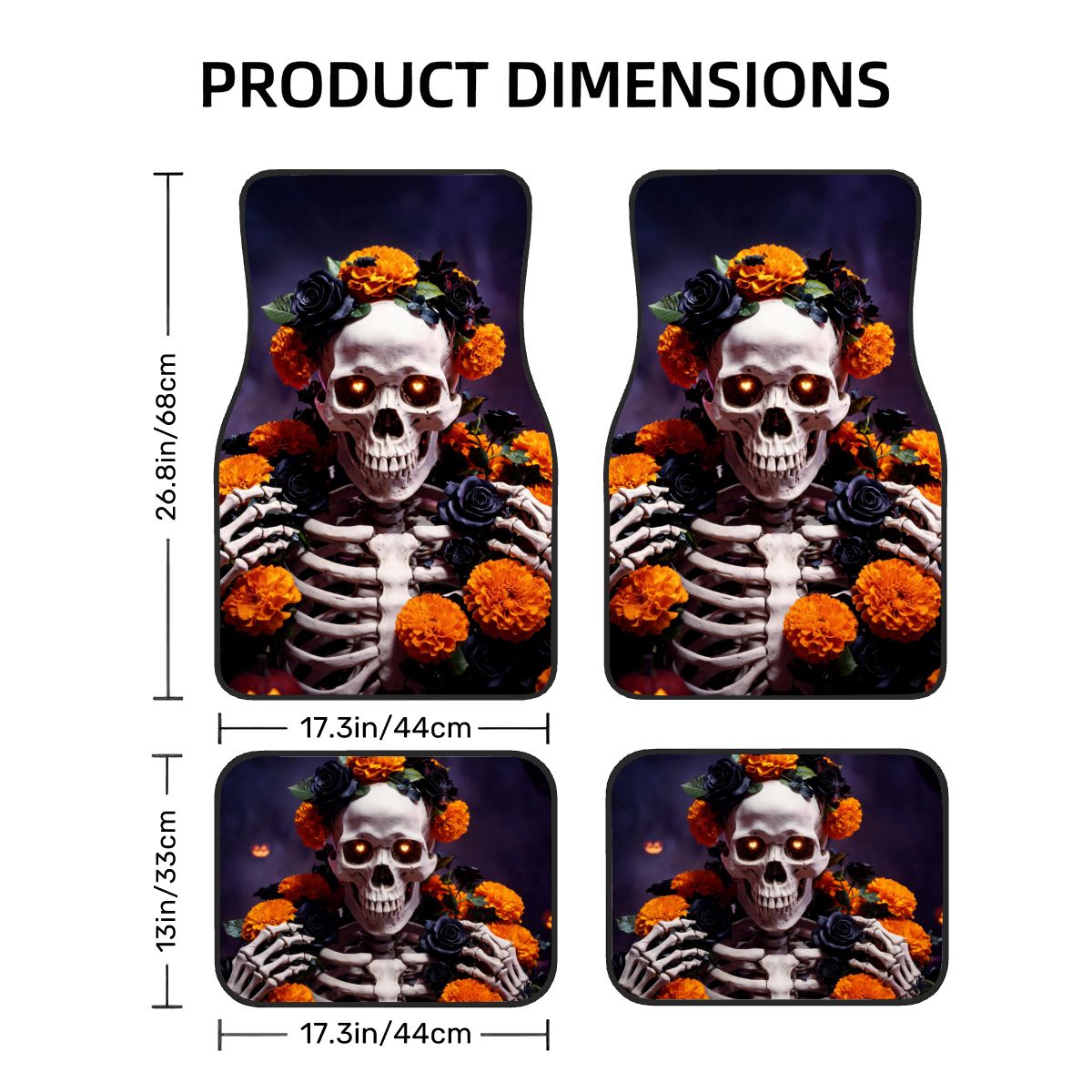 Halloween Flower Car Floor Mats — view 6