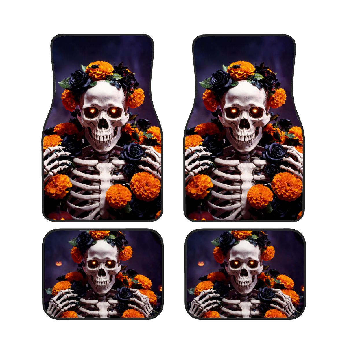 Halloween Flower Car Floor Mats