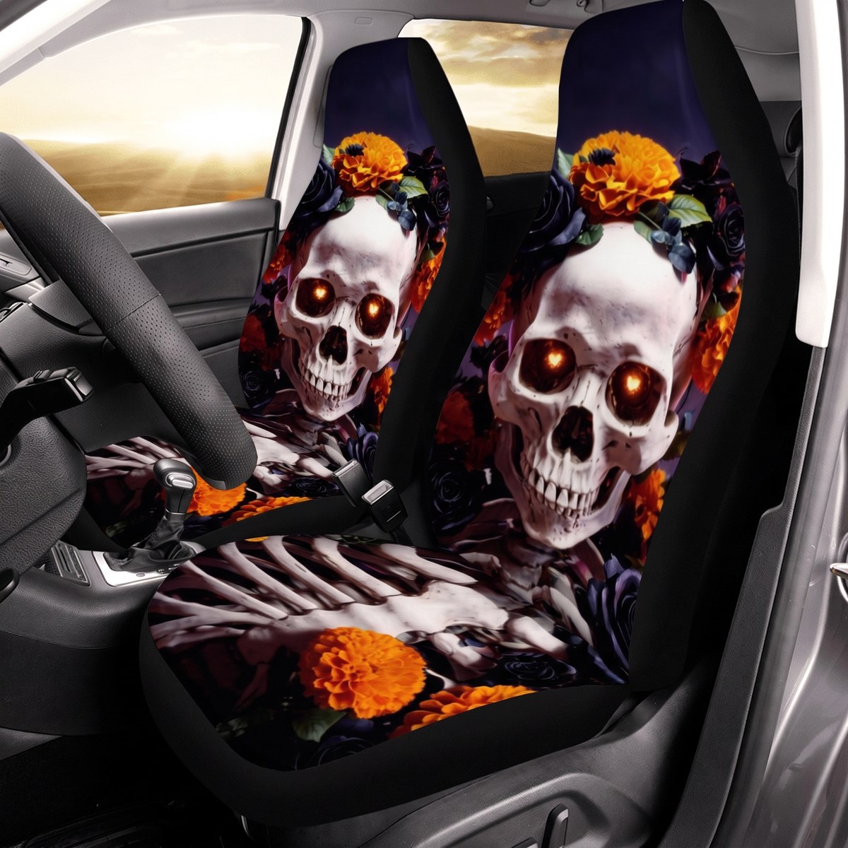 Halloween Flower Car Seat Covers