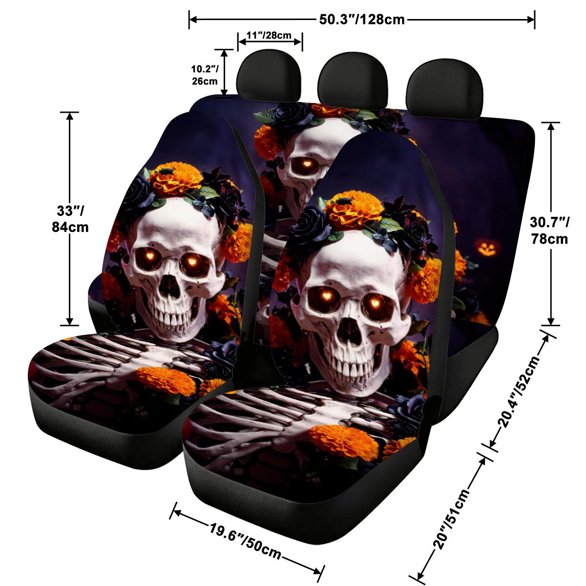 Halloween Flower Car Seat Covers Set — view 2