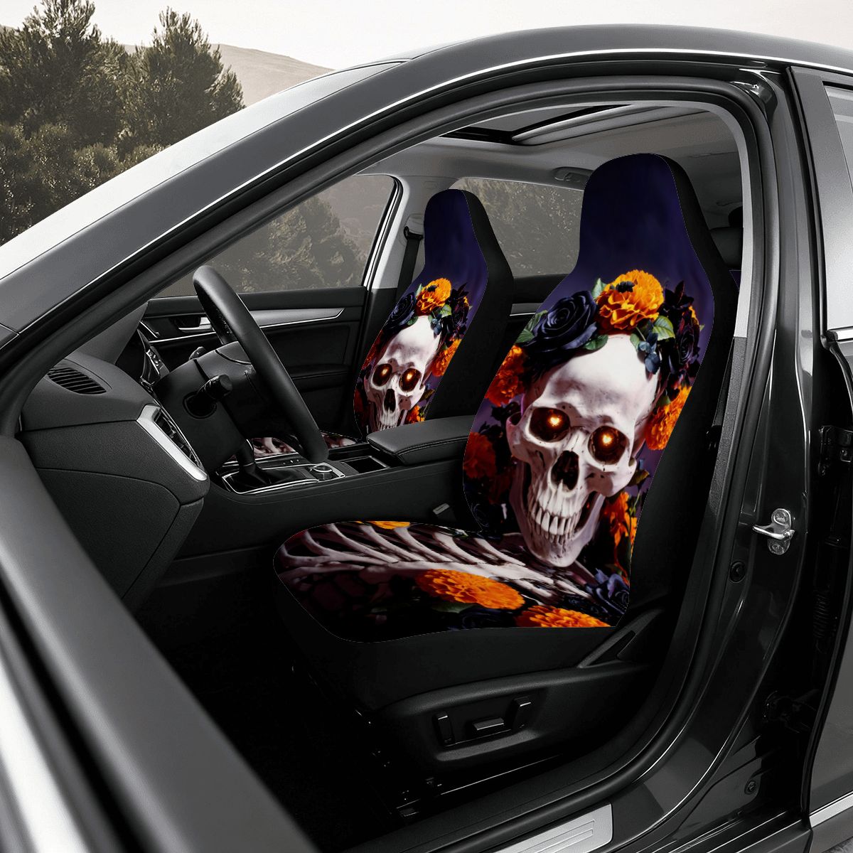 Halloween Flower Car Seat Covers Set — view 3