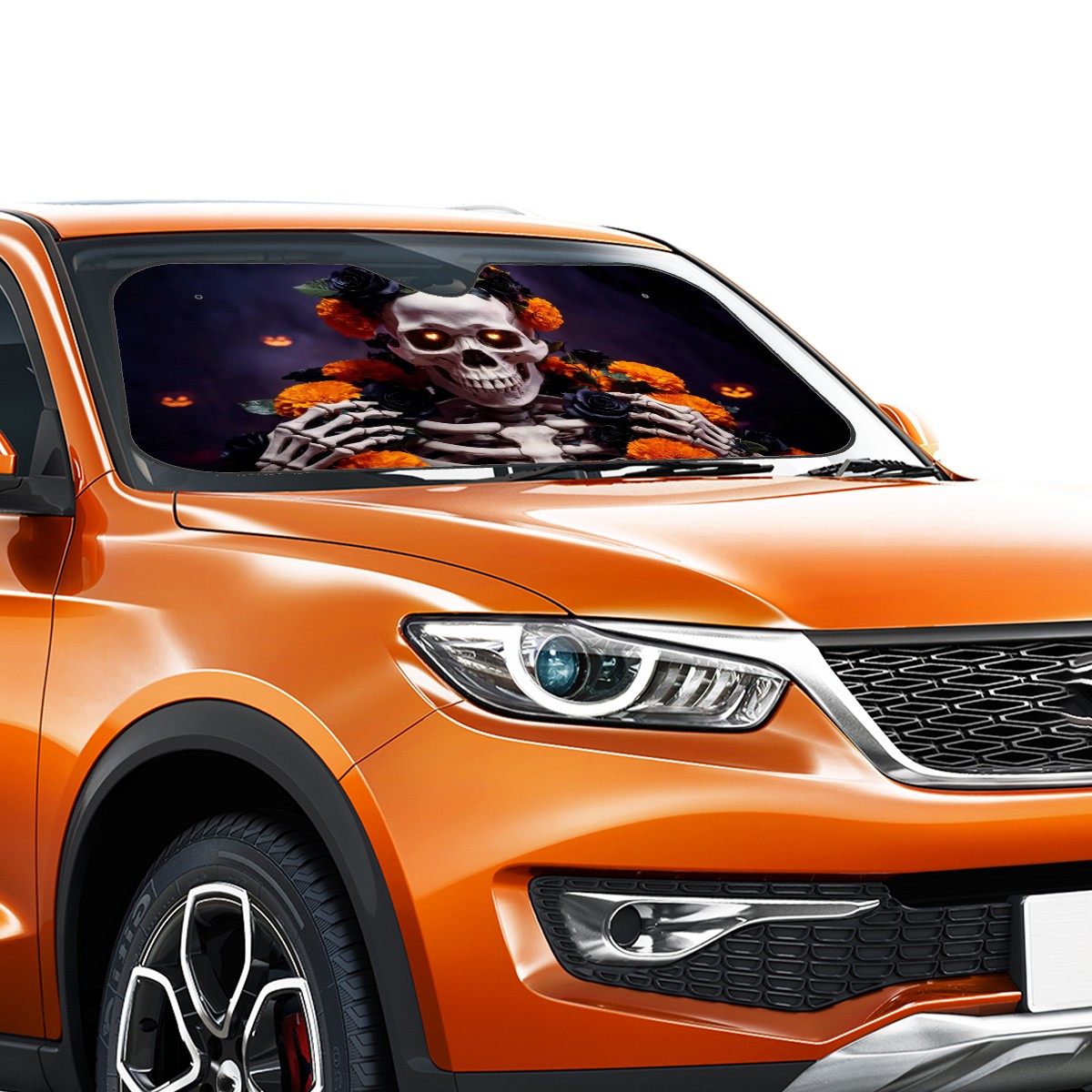 Halloween Flower Car Sun Shade — view 3