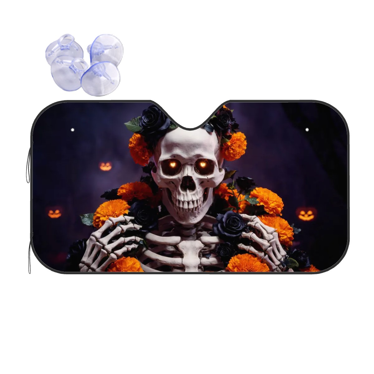Halloween Flower Car Sun Shade — view 5