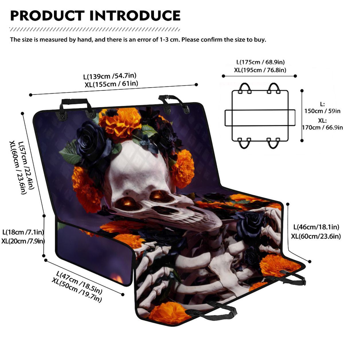 Halloween Flower Dog Car Seat Cover — view 3