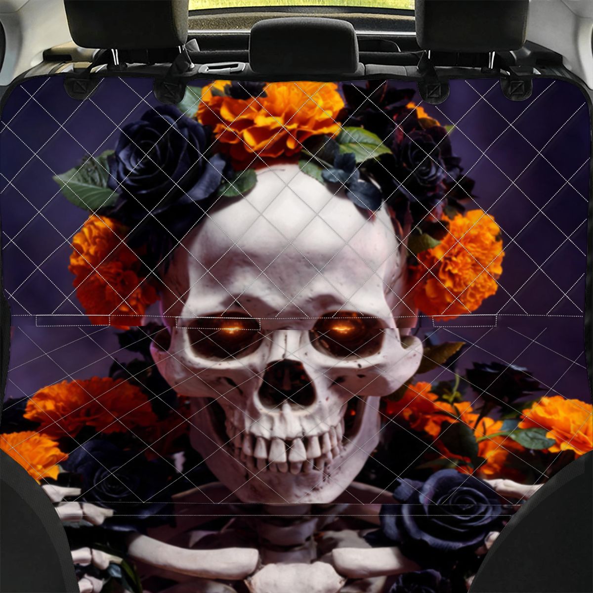 Halloween Flower Dog Car Seat Cover — view 4