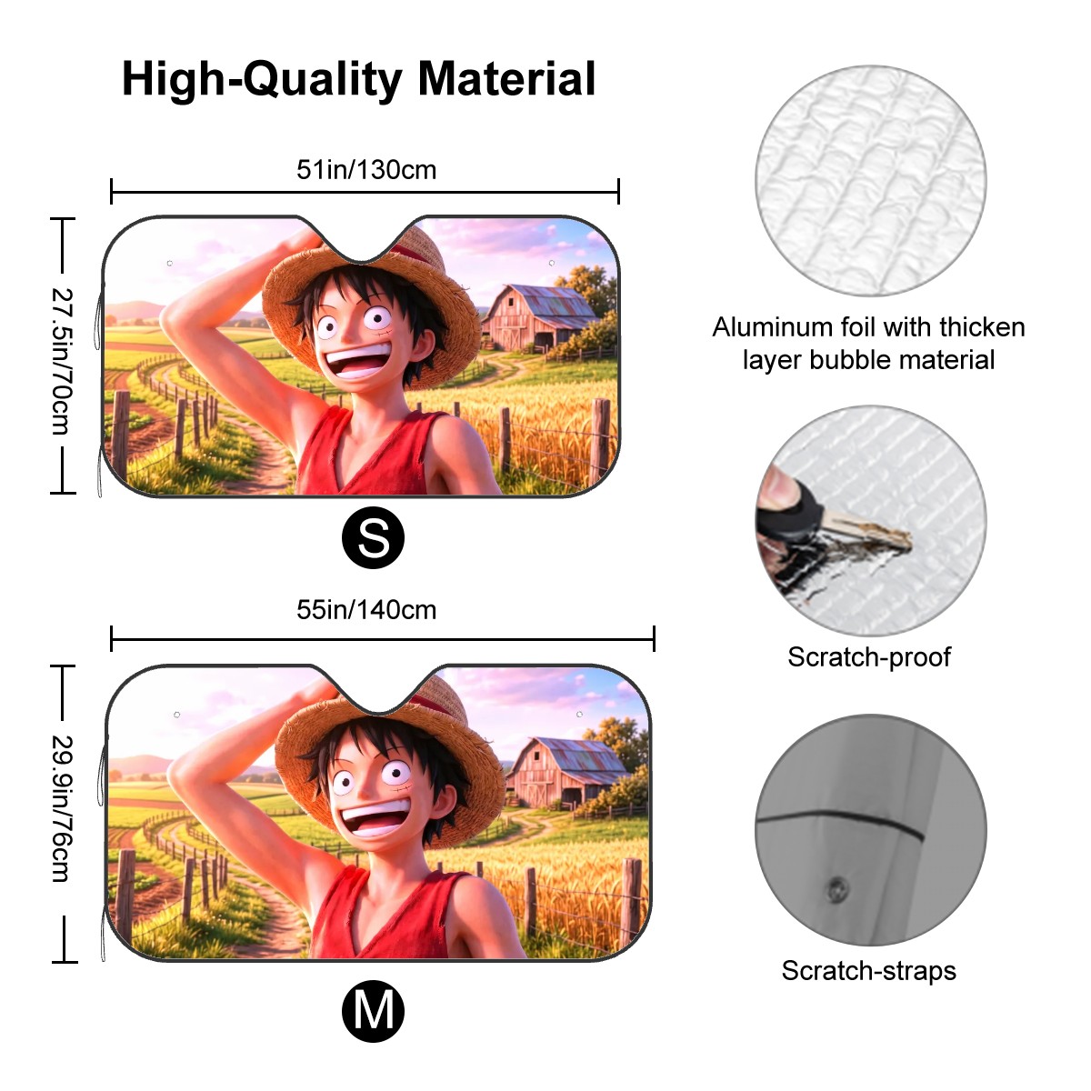 One Piece Car Sun Shade — view 4