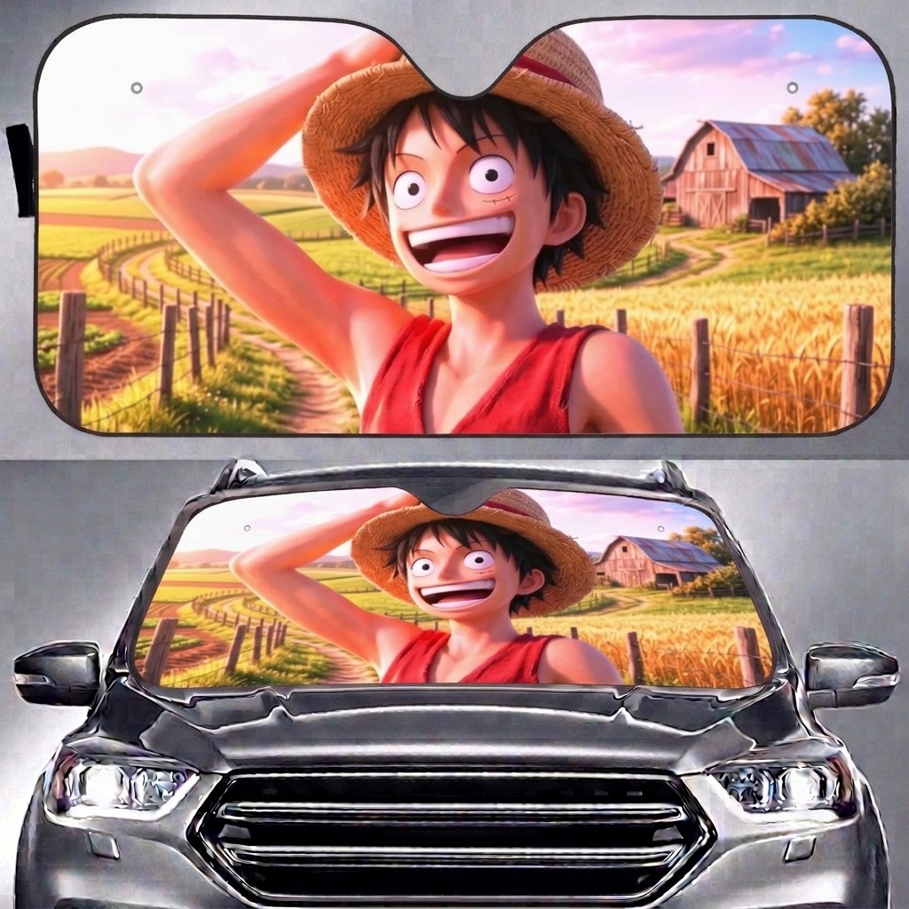 One Piece Car Sun Shade