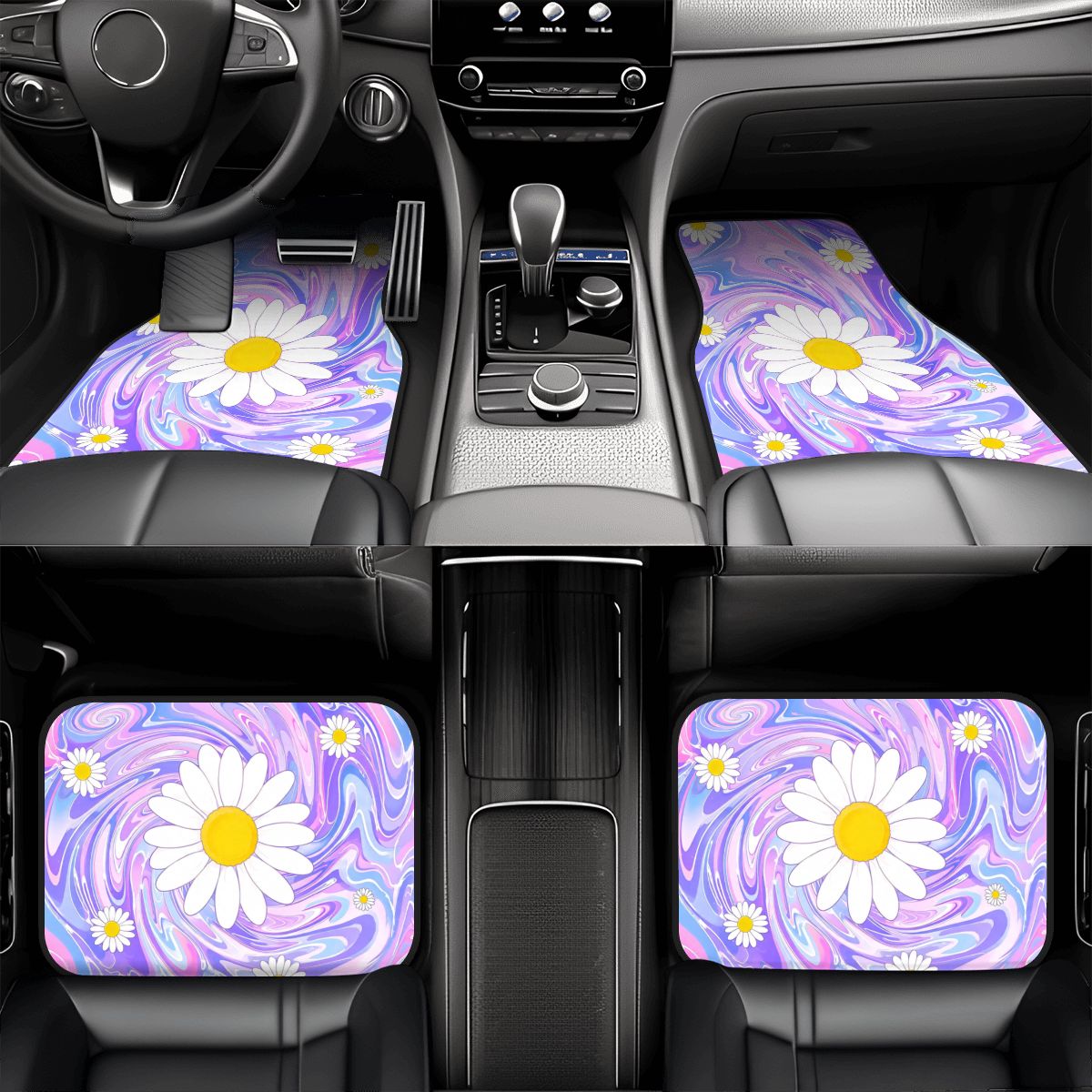Trippy Daisy Car Floor Mats — view 5