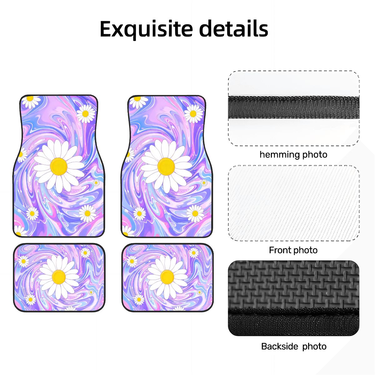 Trippy Daisy Car Floor Mats — view 6