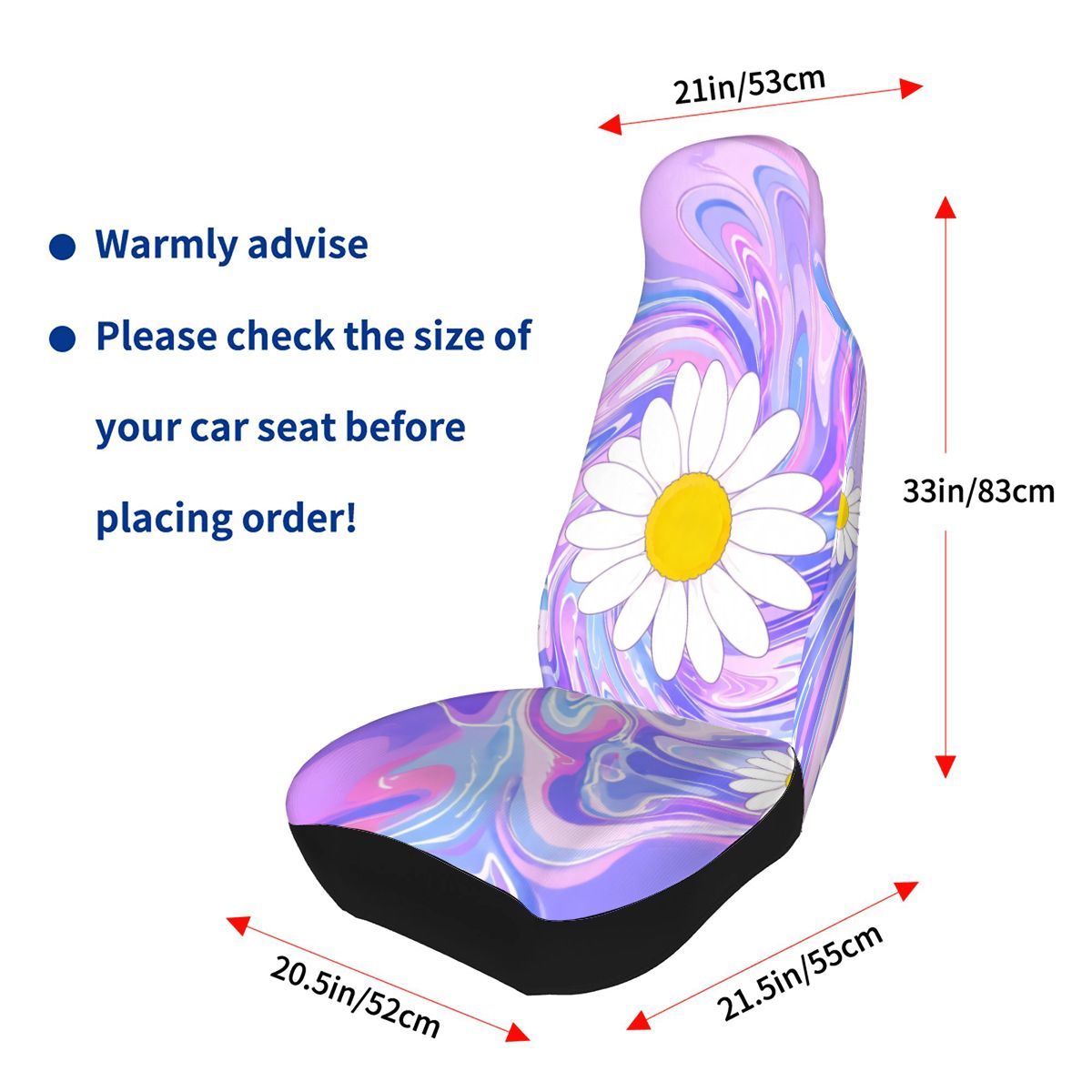 Trippy Daisy Car Seat Covers — view 2