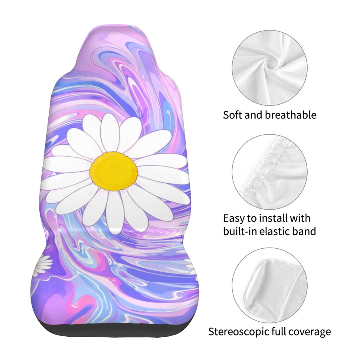 Trippy Daisy Car Seat Covers — view 3