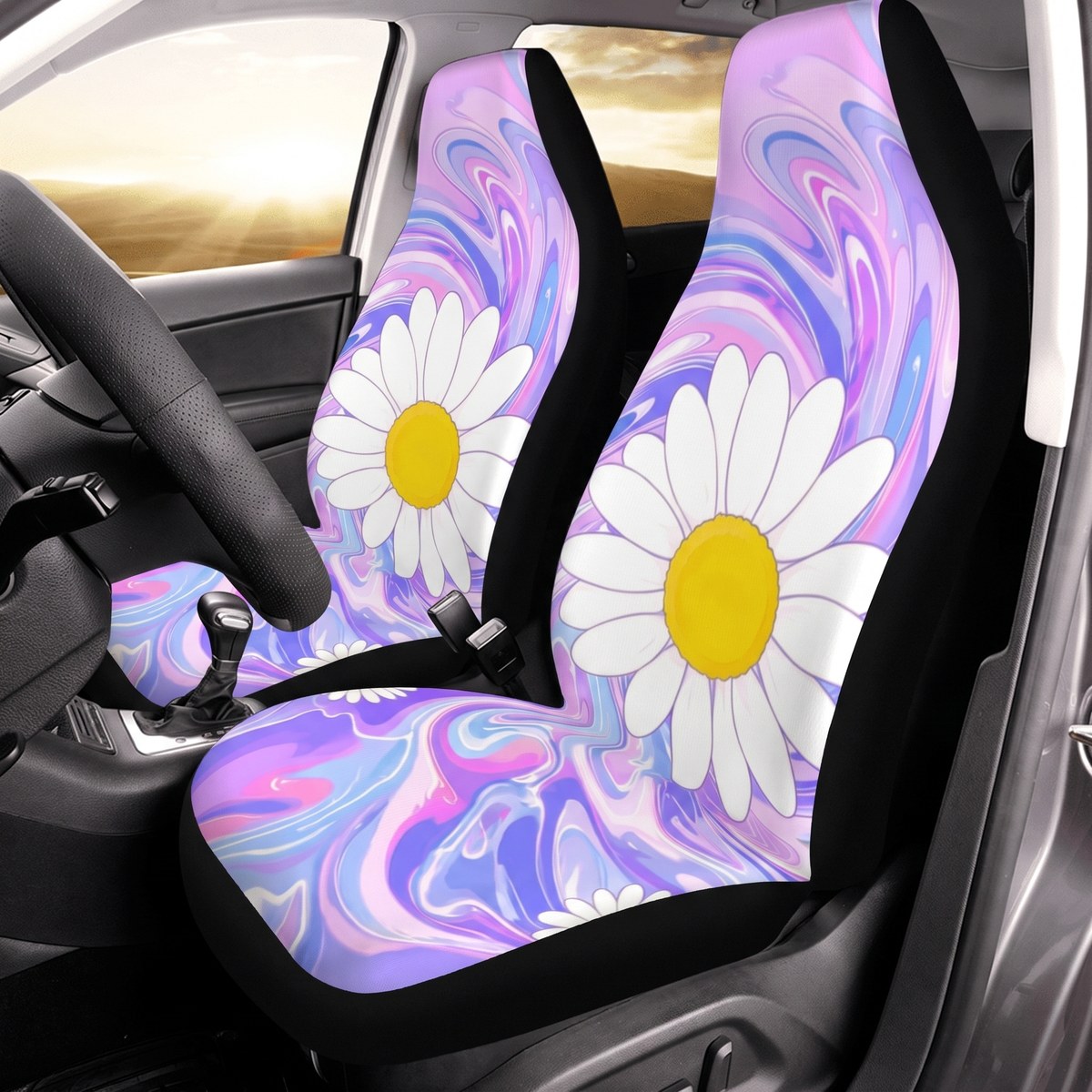 Trippy Daisy Car Seat Covers
