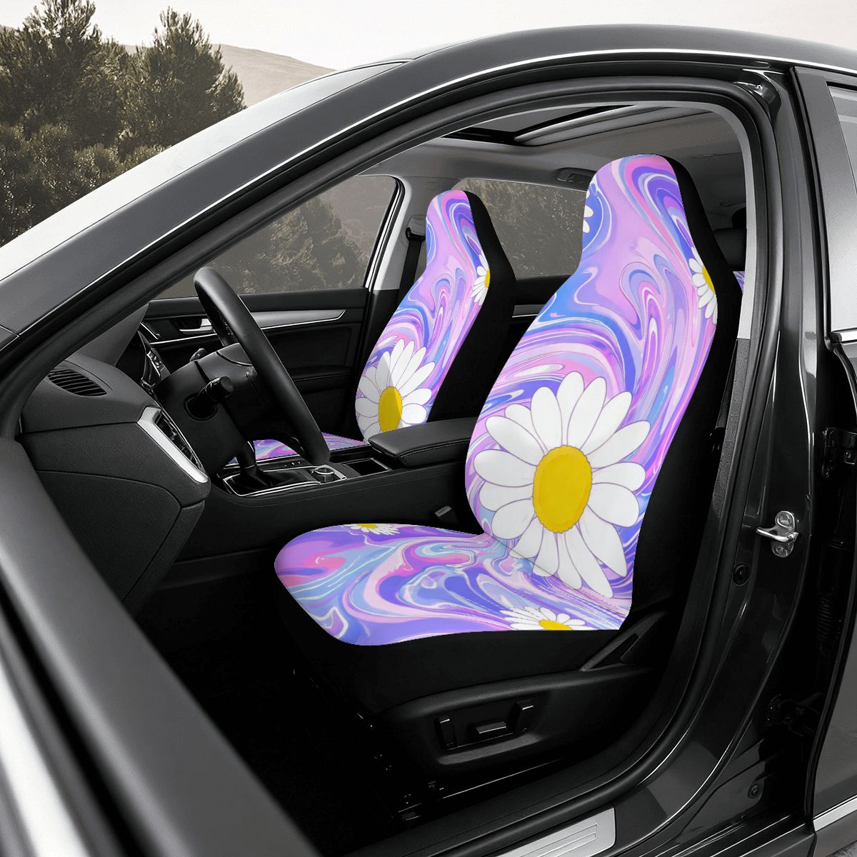 Trippy Daisy Car Seat Covers Set — view 3