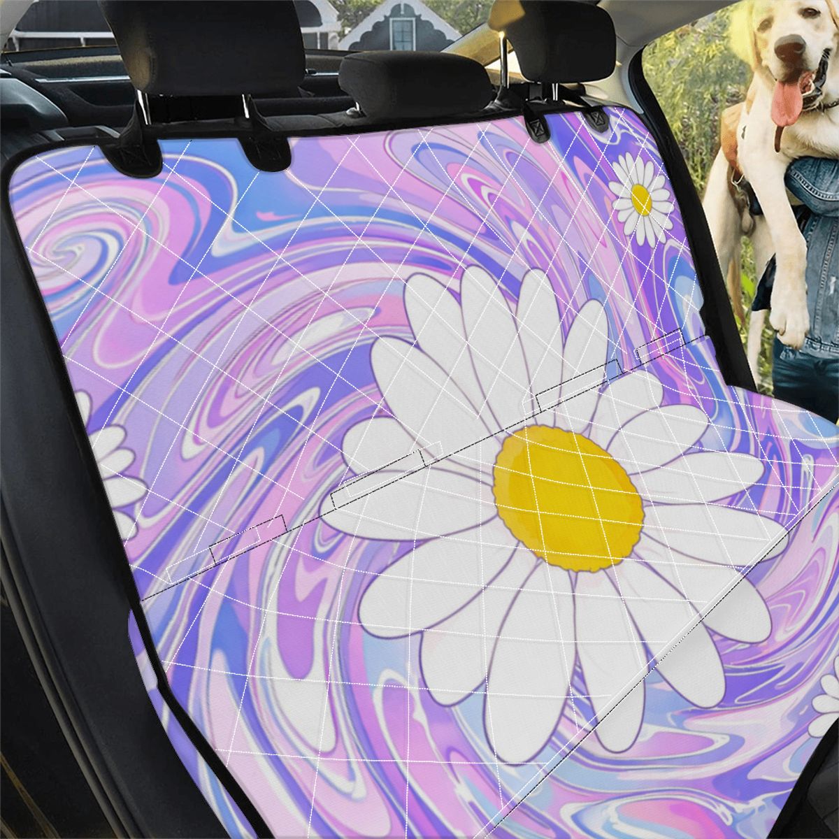 Trippy Daisy Dog Car Seat Cover