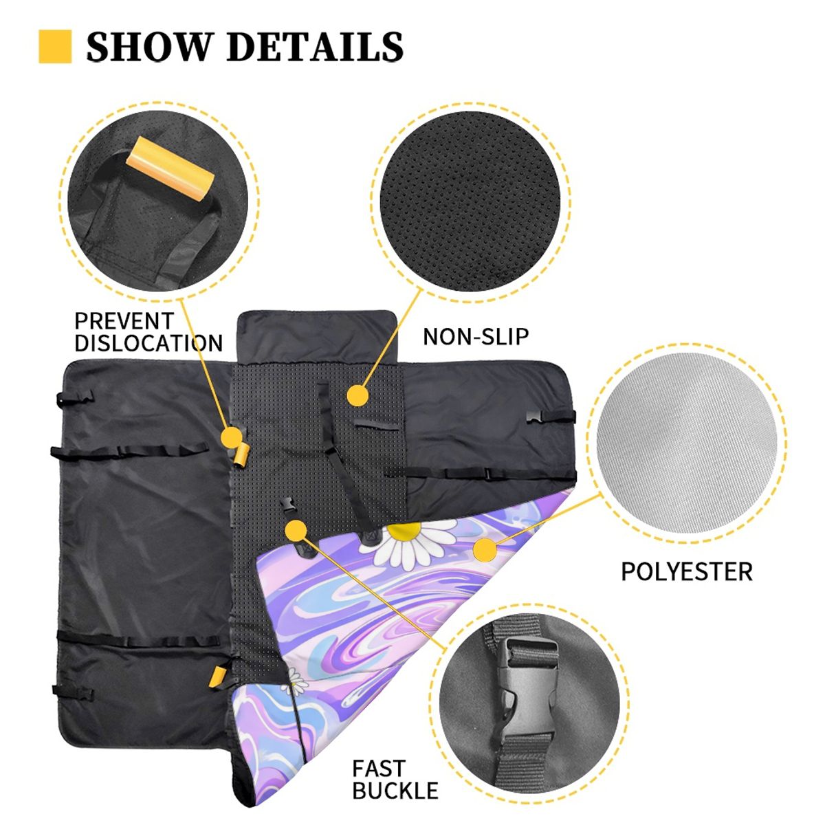 Trippy Daisy Dog Car Seat Cover — view 5