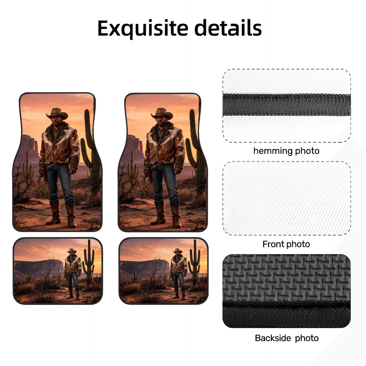 Western Cowboy Car Floor Mats — view 3