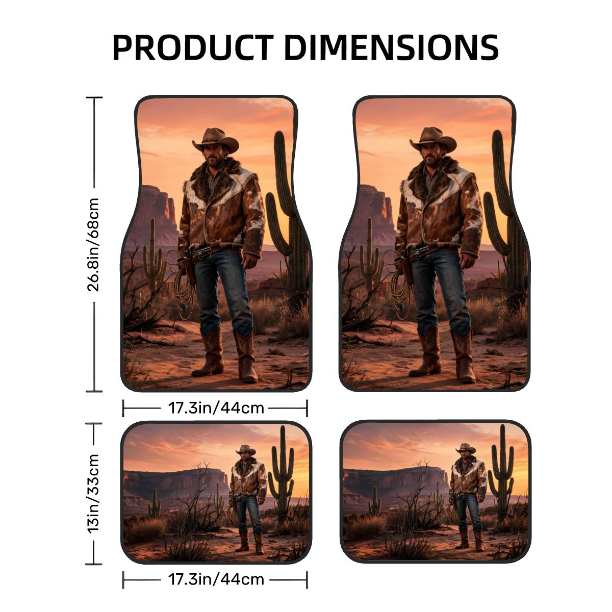 Western Cowboy Car Floor Mats — view 5