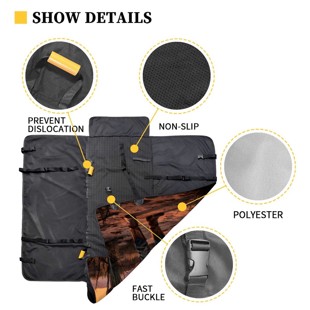 Western Cowboy Dog Car Seat Cover — view 4